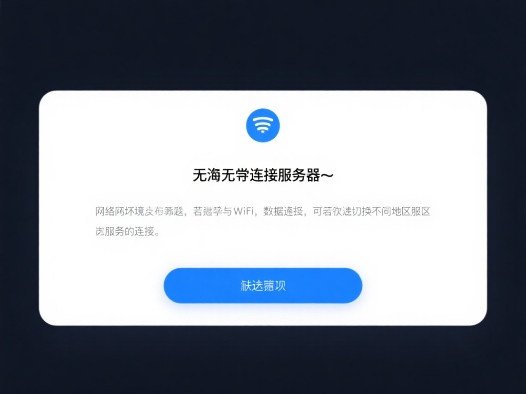 无法正常连接服务器
·&nbsp;解决方法：检查网络环境是